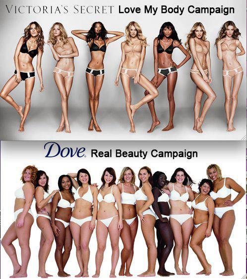 Victoria s Secret vs Dove Ad Campaign Photos Ignite Body Image Debate